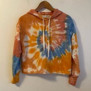 MADEWELL x Free & Easy Tie-Dye Cropped Hoodie Sweatshirt - XS